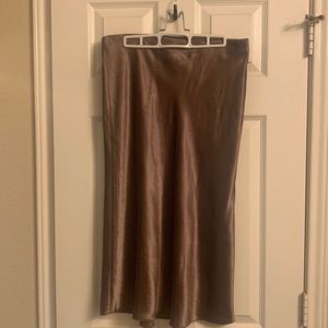 Vince satin slip skirt